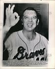 1966 Atlanta Manager Bobby Bragan gives ok sign 8X10 Vintage Press Photo