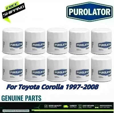 10 PUROLATOR  Oil Filter For: Toyota Corolla 1997-2008 10 x 90915YZZF2 - Image 1 of 4