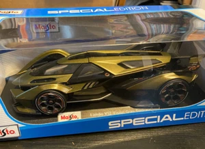 Maisto Special Edition Lambo V12 Vision Gran Turismo Matte Green 1:18 Car MIB! - Picture 1 of 6