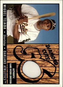 2003 (ATHLETICS) Bowman Heritage Diamond Cuts Relics #MT Miguel Tejada Uni