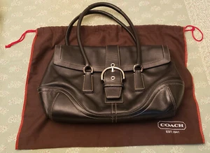 Coach schwarze Leder Hobo Tragetasche Schultertasche Handtasche Handtasche super schön - Bild 1 von 9