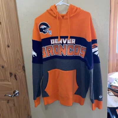 Denver Broncos Hooded Sweatshirt by HandsHigh 21" sleeves, 30" Length Large - Image 1 of 4