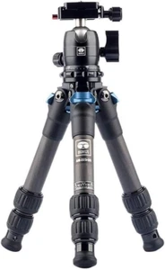 AM-223 Carbon Fiber Camera Tripod Mini Travel Compact Tripod with 360° B-00K Bal - Picture 1 of 8