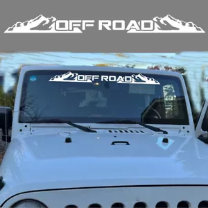 1 Pc Off Road Truck Windshield Vinyl Sticker for Jeep Wrangler JL JT JK TJ YJ CJ - Bild 1 von 10