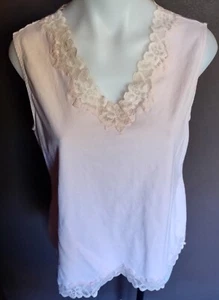 Camiseta sin mangas para mujer Coldwater Creek grande rosa L cómoda - Imagen 1 de 3
