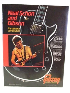 Neal Schon Print Ad Journey Santana Gibson Les Paul Electric Guitar 1985 Vintage - Picture 1 of 1