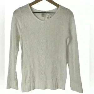 NWT Style & Rose White Cable Knit Long Tunic Sweater - Picture 1 of 3