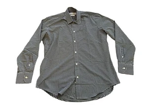 Mizzen Main Leeward Mens Shirt XL Blue Trim Fit Button Up Long Sleeve Check - Picture 1 of 8