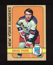 1972-73 BRAD PARK #114 VG-EX+ OPC Rangers HALL OF FAME Star 3rd NHL Hockey Card