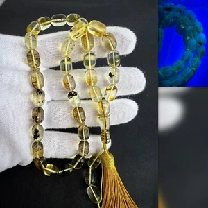 Natural Baltic Amber 26.7g ISLAMIC 33+3 PRAYER BEADS ROSARY tasbih misbaha gift - Picture 1 of 16