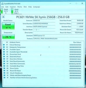 SSD interno HFS256GD9TNG-L2A0A Hynix PC601 256 GB TLC PCIe 3.0 NVMe M.2 2280 - Imagen 1 de 4