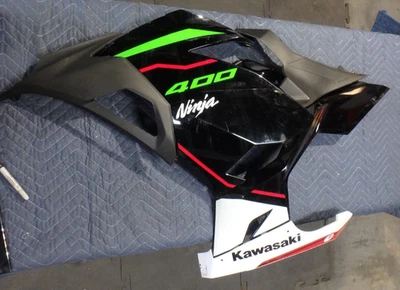 KAWASAKI NINJA 400 LEFT SIDE FAIRING COMPLETE - 6 PIECES - OEM - Image 1 of 4