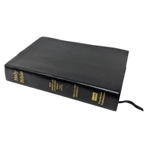 NASB Side-Column Reference Wide Margin Bible Black Leathertex 1995 Edition 833W - Picture 1 of 9
