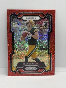 2023 Panini Prizm #338 Sean Clifford Red Sparkle RC - Picture 1 of 2