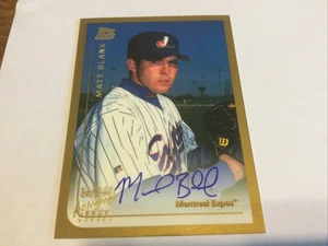 1999 Topps Traded Matt Blank RC Auto.T26 Expos - Picture 1 of 2