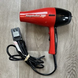 Secador de pelo profesional Turbo Power MegaTurbo 2500 modelo 311A rojo probado funciona - Imagen 1 de 12