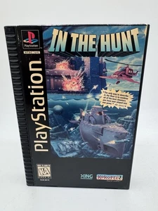In the Hunt Sony PlayStation 1 PS1 scatola lunga con inserto in schiuma testata - Foto 1 di 11