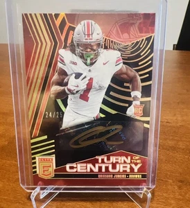 Quinshon Judkins 2025 Donruss Elite Turn of the Century Black Gold Auto 24/25! - Picture 1 of 2