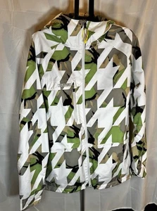 Burton DryRide Snowboard Jacket Green White Beige Camouflage Size XL - Picture 1 of 20