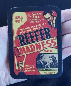 REEFER MADNESS ~ Sweet Pill Classic Movie Poster Jacket Vest Leather Patch - Picture 1 of 5