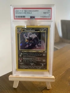 Pokémon Neo Discovery Houndoom Holo 4/75 Unlimited PSA 8 - Picture 1 of 2