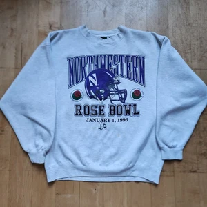 Vintage Danaggers Northwestern 1996 Rose Bowl Crewneck Galt Sand Helmet Stains - Picture 1 of 9