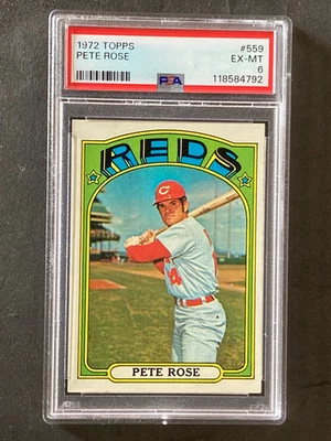 Pete Rose 1972 Topps #559 PSA 6 Foto 1 de 2