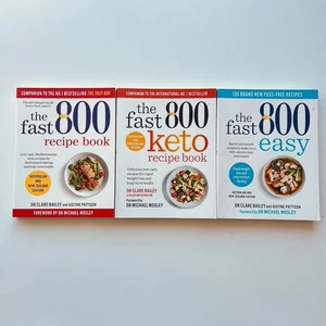 The Fast 800 Recipe Books x3 Recipe, Easy And Keto Hundreds Of Recipes  500 Cals - Picture 1 of 24