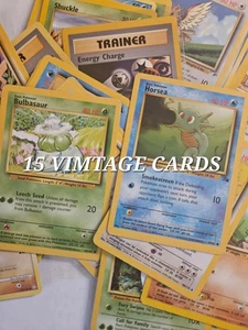 1st Edition Old Pokemon Cards 100% 15 Vintage Cards ONLY WOTC, Pokémon Stickers - Picture 1 of 1