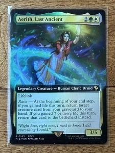 Magic MTG Final Fantasy - Aerith, Last Ancient EXTENDED ART FOIL #163 - Picture 1 of 3