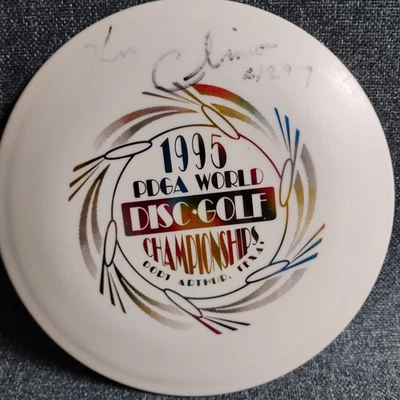 HISTORIC Innova Disc Golf 1995 Ken Climo Autographed DX Viper 148g Pen Ontario - Image 1 of 4