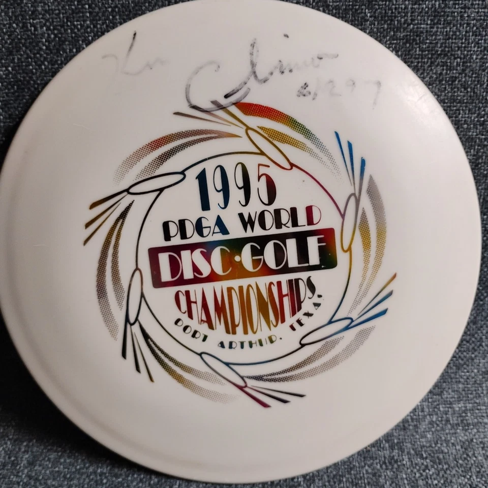 HISTORIC Innova Disc Golf 1995 Ken Climo Autographed DX Viper 148g Pen Ontario - Image 1 of 4