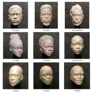 WAKANDA FOREVER COLLECTION Custom resin head sculpt headcast DIY, YOU CHOOSE - Picture 1 of 10
