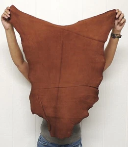 WHISKEY BUCKSKIN Leather Hide for Native Crafts Taxidermy SCA LARP Skin Pelt - Picture 1 of 34