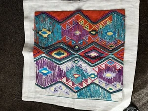 NEW Surya 18X18” Square Cotton Pillow Cover Aqua Red - Picture 1 of 4
