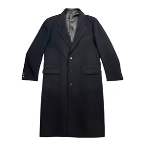 Vintage Mani Giorgio Armani Trench Coat Men 42 Long Wool Cashmere Blend Overcoat - Picture 1 of 17