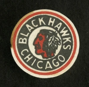 1939 CHICAGO BLACKHAWKS BLACK HAWKS ORIGINAL NHL HOCKEY UNIFORM JERSEY PATCH 5" - Picture 1 of 2