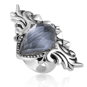 Stephen Webster Superstud Donna Argento Sterling Barocco Diamante e Pietra Preziosa... - Foto 1 di 4