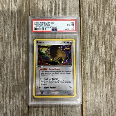 Graded PSA 6 2006 Pokemon EX Tauros-Holo Crystal Guardians #12 - Image 1 of 2