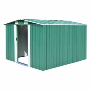 vidaXL Capanno da Giardino Metallo Verde 257x298x178 cm Casetta per Attrezzi - Foto 1 di 9