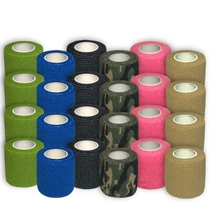 Envoltura de cinta adhesiva desechable con vendaje cohesivo desechable 24 piezas 2"" x 15' pies - Imagen 1 de 7
