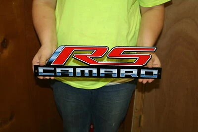 Chevy Camaro RS Steel Sign - Red - 18" X 5" - Image 1 of 4