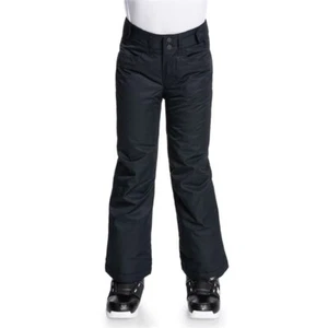 NEW! Roxy Girls Backyard Snow Pants Black Sz 8 (Kid Small) Waterproof Insulation - Picture 1 of 3