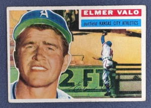 1956 Topps Elmer Valo (Gray Back) #3 GOOD+ -- VG-EX - Picture 1 of 2