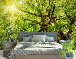 3D Sun Tree 7628 Wallpaper Mural Wall Print Wall Wallpaper Murals US Coco - Picture 1 of 11