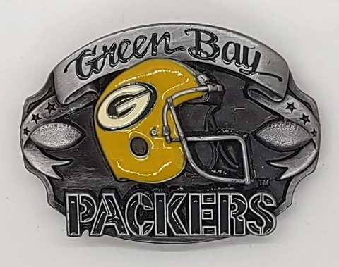 Vintage Green Bay Packer Belt Buckle Cover