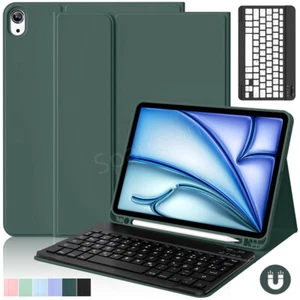 Tastatur Hülle Mit Stifthalter für iPad 11/9/8/7/6th Air 11" 2025 Pro 11 QWERTZ - Bild 1 von 43
