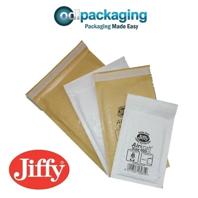 Jiffy Airkraft Bubble Padded Envelopes Mailer Bags Gold & White Genuine FAST P+P