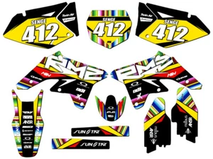 RMZ 250 SERAPE 2007-2009 Black Senge kit de gráficos compatible con Suzuki - Imagen 1 de 10