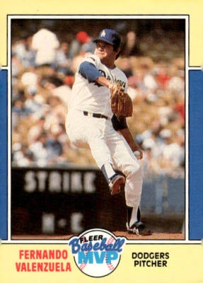 1988 Fleer Baseball MVPs #40 Fernando Valenzuela Los Angeles Dodgers - Image 1 of 2